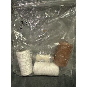 Vintage 80s 4 pc Punch Embroidery Thread Clarke's Bag 30